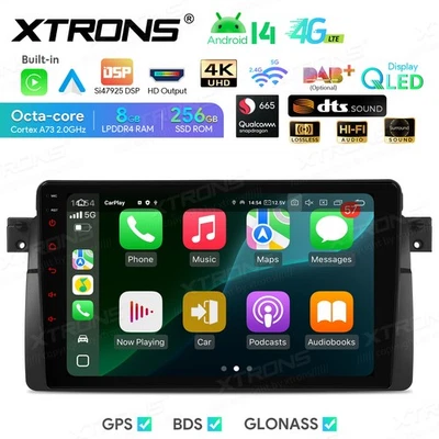 4K 9“ Qualcomm 665 8Kern Autoradio Android 14 8G+256GB Navi für BMW E46 M3 MG ZT - Bild 1 von 4