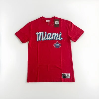 Camiseta premium Mitchell & Ness para hombre Miami Marlins City Connect Foto 1 de 4