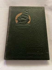 Antique 1930 Rosemary Yearbook With Embossed Green Cover & Nautical Design - Picture 1 of 11