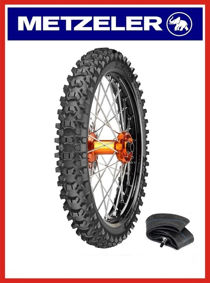 METZELER 90/90-21 MC360 MIDSOFT OFF-ROAD FRONT TIRE +TUBE SUZUKI 350 400 450  - Image 1 of 1