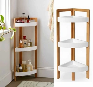 Corner Shelf Stand 3 Tier Organizer Rack Bathroom Storage Shelves Display Unit - Picture 1 of 8