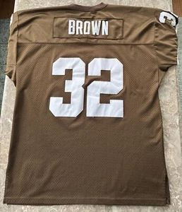 JIM BROWN NFL FOOTBALL JERSEY-CLEVELAND BROWNS 1964-SZ.54 MITCHELL &NESS #32-VG - Picture 1 of 18