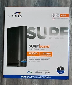 Arris G34 WiFi Cable Modem Router Combo g34 Brand New Factory Sealed - Picture 1 of 3