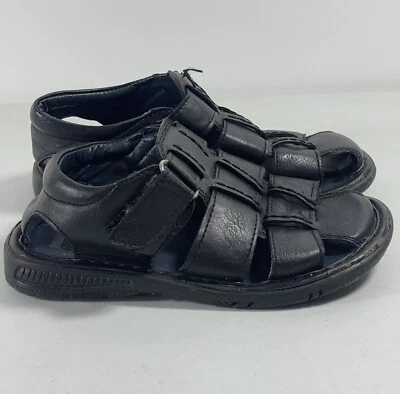 Sandalia Brillante Agua Salada Talla 2 Niño Pequeño Negro Hebilla Informal Cómoda Ropa  Foto 1 de 4