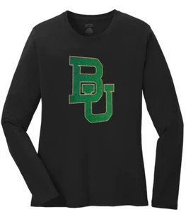Women's Baylor Bears College Basketball Ladies Bling Long Sleeve T-Shirt S-4XL - Picture 1 of 2
