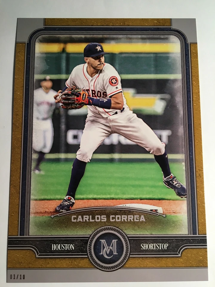 2019 Topps Museum Collection Jumbo 5x7 Carlos Correa Astros 38 01/10 - Image 1 of 1