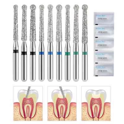 5pcs/pack Dental FG Diamond Burs for High Speed Handpiece Friction Grip - Image 1 of 4