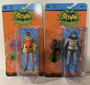 DC McFarlane Retro Batman 1966 Clásico Batman & Robin con Máscara de Oxígeno Figura - Imagen 1 de 2