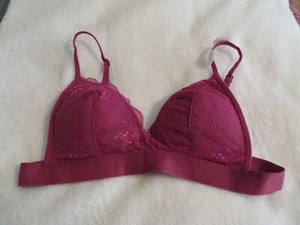 Neu mit Etikett Baumwolle am Body burgunderrot X SPITZE BRALETTE Größe S abnehmbare Cups - Bild 1 von 6