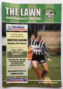 Forest Green Rovers v Burton Albion programme - 15/02/2003 - Nationwide Conf - Picture 1 of 1