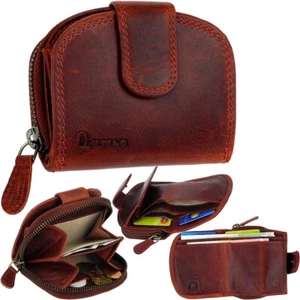 PEDRO Damen Geldbörse klein Geldbeutel Brieftasche Portemonnaie Geldtasche Leder - Bild 1 von 10