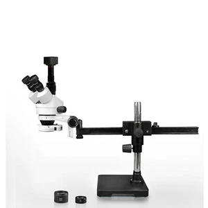 Parco 3.5X—90X Simul-Focal Trinocular Zoom Stereo Microscope w/ 5MP CMOS Camera - Picture 1 of 5