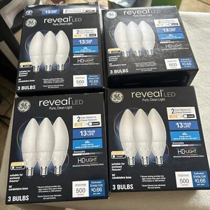 GE 3pk 5.5 Watts Color Select Warm White or Reveal Candelabra Base Reveal LED X4 - Picture 1 of 3