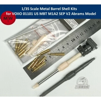1/35 Metal Barrel Shell Kits for VOIIO 01101 US MBT M1A2 SEP V2 Abrams Model - Image 1 of 4