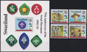 F-EX35465 SWAZILANDIA 1982 Boys Scouts Scouts Jamboree 75 Aniversario. - Imagen 1 de 1