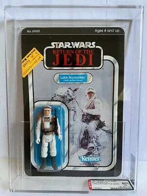 Star Wars Vintage Kenner 1983 65 Back LUKE  SKYWALKER HOTH AFA 80+ SUPER CLEAR!! - Image 1 of 4