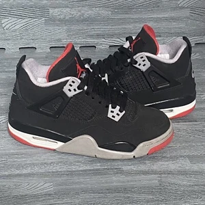 2019 NIKE AIR JORDAN 4 RETRO bred cement force 1 3 5 11 max big kid boy euc - 4Y - Picture 1 of 8