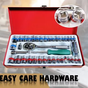 40 pcs Socket Wrench Set 3/8" 1/4" Drive Metric Imperial SAE Ratchet Handle NEW - Picture 1 of 9