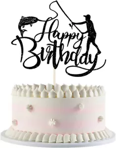 Bekaterea Fishing Cake Topper,Fisherman Birthday Party Decorations,Outdoor Fi... - Picture 1 of 12