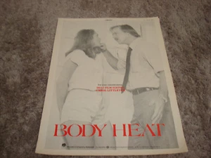 BODY HEAT 1982 Oscar Anzeige mit William Hurt, Kathleen Turner, Lawrence Kasdan - Bild 1 von 1