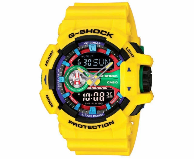 Casio G-Shock GA400-9A 55mm Yellow Resin Men's Wristwatch