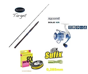 Target-Boat S Uptide 50LB 2,40 cm + Solid XR 6000 + 300m Sufix 8-fach Geflecht - Bild 1 von 4
