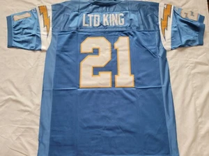 LaDainian Tomlinson 21 Chargers NFL Jersey Reebok Vintage Custom LTD KING LT NEW - Picture 1 of 12
