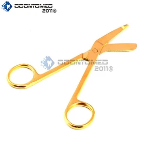 ODM Lister Verband Schere 3,5" Voll Gold Chirurgische Dental Instrumente - Bild 1 von 3