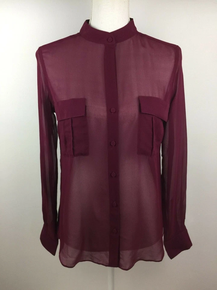 Blusa mujer Erin Fetherston pura seda ciruela talla XS NUEVA CON ETIQUETAS  Foto 1 de 4