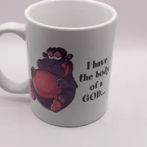 Vintage 1994 Russ Berrie Mug I Have The Body Of A God.Buddha.Excellent Condition - Foto 1 di 5