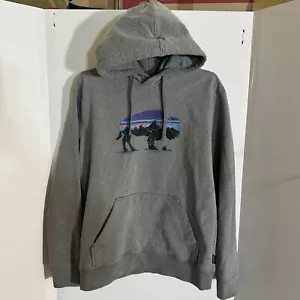 Patagonia Sweatshirt Hoodie Buffalo Bison Grau Herren Gr. Medium M - Bild 1 von 13