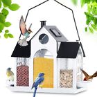 Coliatik Solar Bird Feeder House for Outside Hanging, Large Capacity Birdhous...