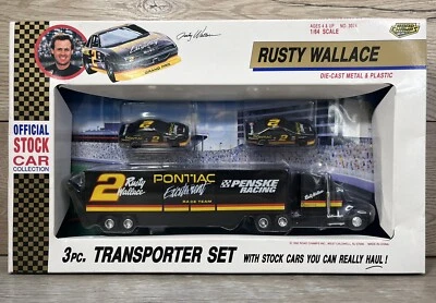 1992 NASCAR RUSTY WALLACE Transporter Road Champs 1:64 Diecast 3 PC Set - Image 1 of 4