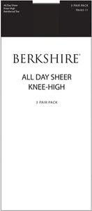 Women'S Day Sheer Knee High with Reinforced Toe-3 Pack - Picture 1 of 9