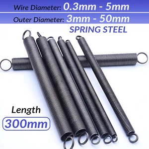Spring Steel Extension Spring Expansion Extending Tension Springs 300mm Long - Picture 1 of 95
