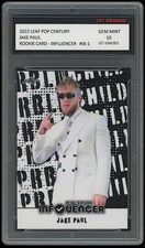 JAKE PAUL 2022 LEAF POP CENTURY YOUTUBE INFLUENCER 1ST GRADED 10 ROOKIE CARD RC