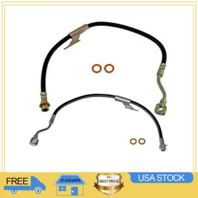 2x Front Left & Right Brake Hydraulic Hose Dorman fits Chevrolet C1500 1988-1999 - Image 1 of 4