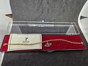 10k Vintage General Dynamics 15 Year 6 1/2" Bracelet with Ruby 1.6 g Robbins - Picture 1 of 7