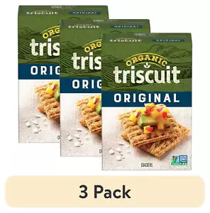7 oz(3 pack) Triscuit Organic Original Whole Grain Wheat Crackers, Vegan, new - Picture 1 of 16