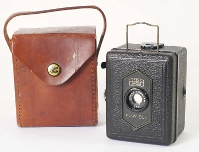 F97594~ c.1934 Zeiss Baby Box Tengor Cámara Lente Frontal y Estuche - Funciona Foto 1 de 4