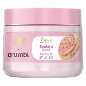 Dove Crumbl Exfoliating Body Scrub Confetti Cake, 15 oz - Picture 1 of 10