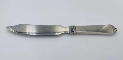 Georg Jensen Denmark Sterling Silver & Stainless Steel Pyramid Knife 7 3/4" - Image 1 of 4