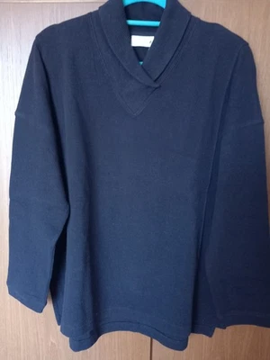 Poetry Cotton Jersey Shawl-Collar Tunic/Jumper/Sweater Size 16 NWOT - Image 1 of 4