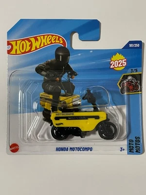 Hot Wheels Honda Motocompo Gelb Schwarz  181/250 2025 3/5 HW Moto Motorrad - Bild 1 von 4
