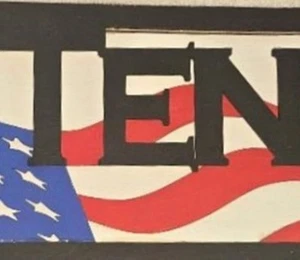 Bundesstaat Tennessee LASERAUSSCHNITT - 16" HOLZPLAKETTE - AMERIKANISCHE FLAGGE 4. JULI - Bild 1 von 4