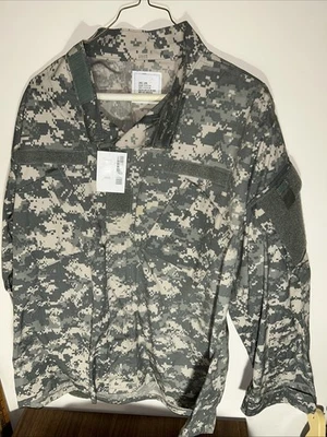 Army Combat Uniform Coat Mens Large Long ACU Camo Digital Jacket NSN - Image 1 of 3