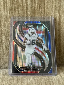 2024 Select CeeDee Lamb Premier Level Red and Blue Prizm Shock #135 Cowboys - Picture 1 of 2