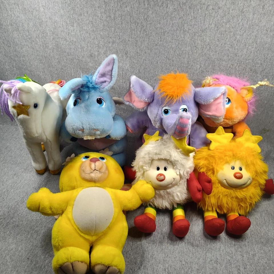 Vintage Rainbow Brite Starlite Twink Sprites + Disney Wuzzles Plush Lot 1980s - Image 1 of 4