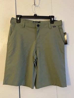 Hurley Dri Fit Stay Dry Boys Shorts Olive Green Size 18 Pockets Stretch NEW - Image 1 of 4