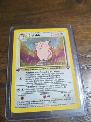 Pokemon Jungle Set 1st Edition Clefable 1/64 Holo Rare MP - Image 1 of 4
